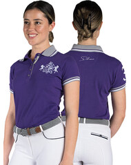 Lindelle · Purple Equestrian Polo Shirt 