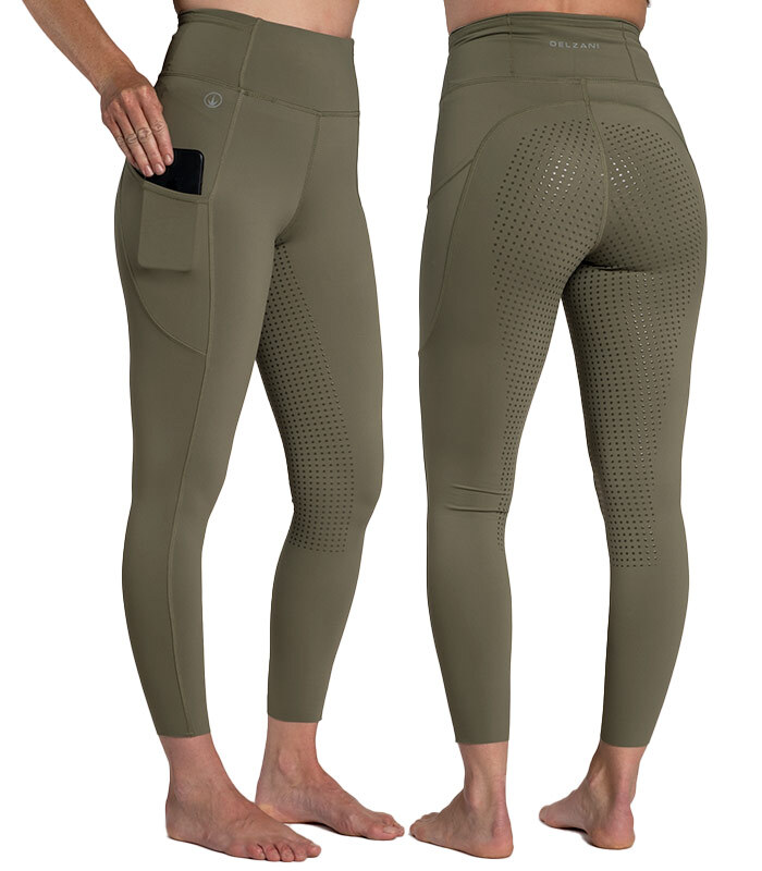 Olive Ladies Horse Riding Tights