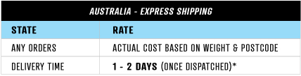 Delzani Australia Express Shipping Rates