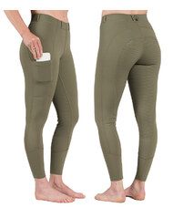 Amber RX · Olive Horse Riding Tights with Phone Pocket