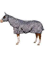 Apollo Zebra  Sky-Breeze Attached Hood Horse Rug
