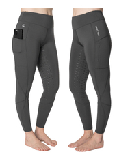 Aura - Grey Horse Riding Tights with Phone Pocket