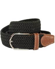 Ladies Stretch Braided Horse Riding Belt - Black 