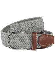 Ladies Stretch Braided Horse Riding Belt - Light Grey  