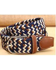 Ladies Braided Horse Riding Belt - Navy & Earth