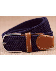 Ladies Stretch Braided Horse Riding Belt - Plum Purple