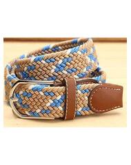 Ladies Braided Horse Riding Belt -Tan 3 Tone 