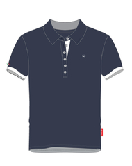 Berenice · Navy Premium Cotton Polo Shirt