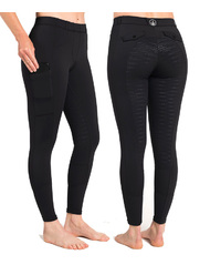 Brianna PRO · Black Horse Riding Tights with Phone Pocket