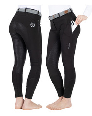 Isla · Black ClassicTek Breeches | Phone Pockets