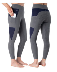 Isabella RX · Melange Grey with Navy Riding Tights