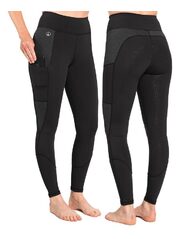 Isabella RX - Black 2T Horse Riding Tights with Phone Pocket