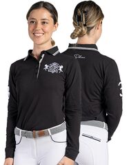 Lindelle · Black Equestrian Polo Shirt