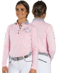 Lindelle · Light Pink Equestrian Polo Shirt 