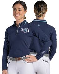 Lindelle · Navy Equestrian Polo Shirt