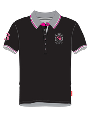 Livia · Black Premium Cotton Polo Shirt