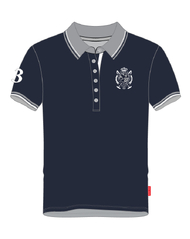 Livia · Navy Premium Cotton Polo Shirt
