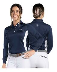 Luciana · Navy-White Performance Polo Shirt
