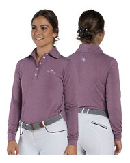 Delzani 'Alexa' Horse Riding Technical Long Sleeve Sun Shirt AQUA Melange 