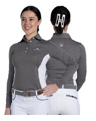 Luciana · Graphite Performance Polo Shirt