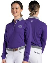 Madison - Purple Equestrian Polo Shirt