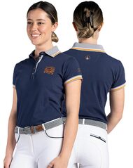 Madison · Navy-Grey Equestrian Polo Shirt