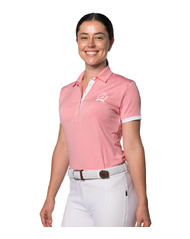 Mina · Pink Premium Cotton Polo Shirt