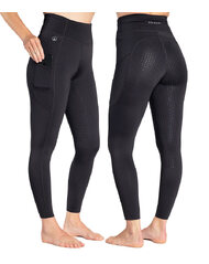 Pippa - Black Horse Riding Tights with Phone Pocket