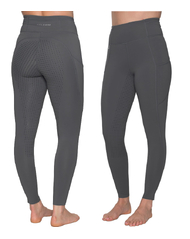 Pippa - Grey Horse Riding Tights with Phone Pocket