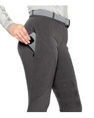 Kate · Grey Sportz Breeches | Phone Pockets