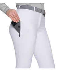 Kate · Competition White SportzMax Breeches | Phone Pockets