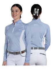 Zara · Light Blue-White Technical Riding Shirt