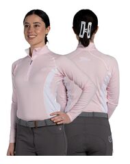 Zara · Light Pink - White Technical Riding Shirt