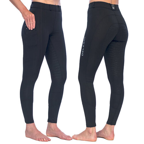 Women Lady Horse Riding Leggings Tights High Waist Pocket Grip Equestrian Pants#