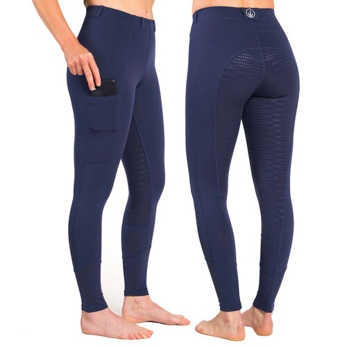 Amber RX · Navy Horse Riding Tights with Phone Pocket