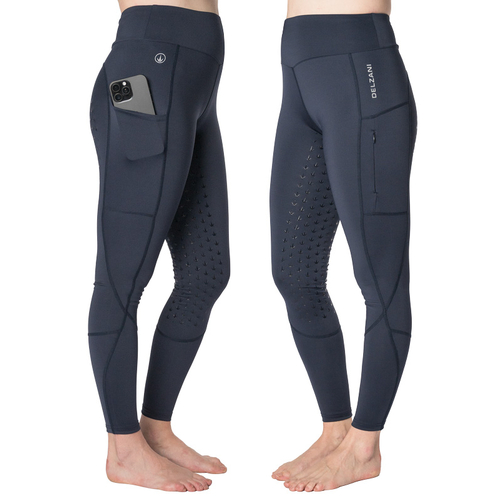 Aura - Navy  Horse Riding Tights with Phone Pocket