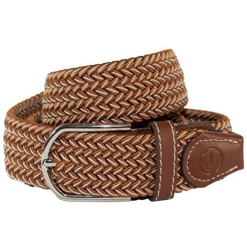 Ladies Stretch Braided Horse Riding Belt - Caramel  