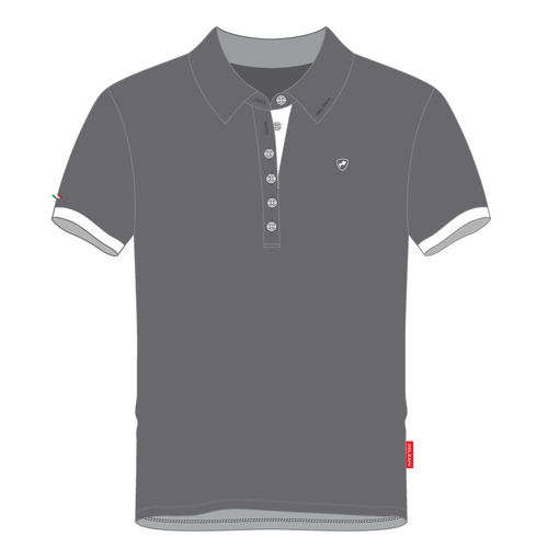 Berenice · Grey Premium Cotton Polo Shirt