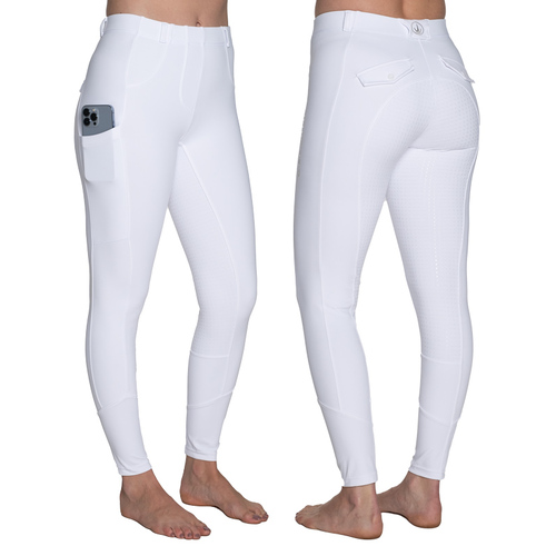 Brianna PRO · White Competition Horse Riding Tights