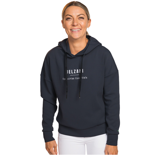 Chiara · Navy Fleece Riding Hoodie