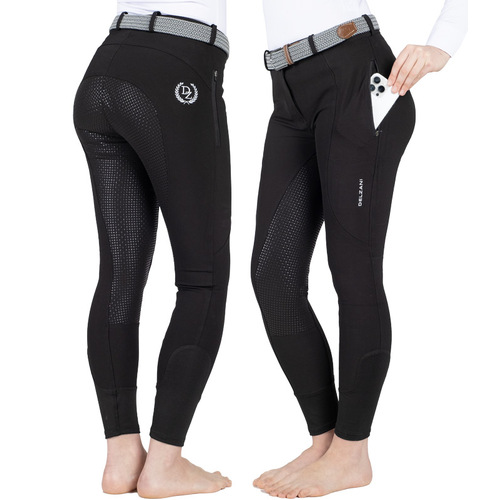 Isla · Black ClassicTek Breeches | Phone Pockets