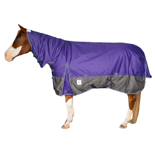 Delzani Denver 1200D 300Gr Winter Turnout - Purple - Neck Combo Rug