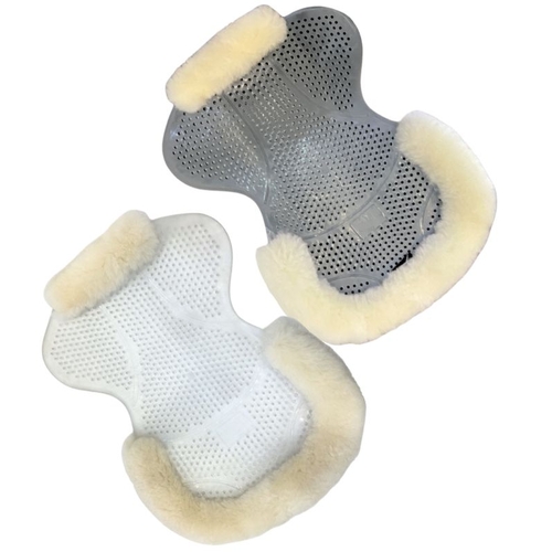 Gel Anti-slip Saddle Half Pad - with Merino Wool