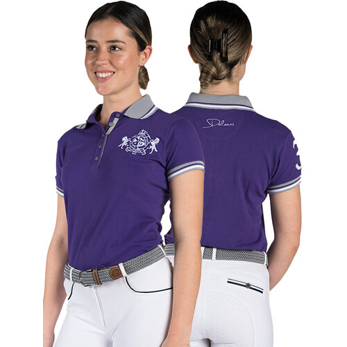 Lindelle · Purple Equestrian Polo Shirt 