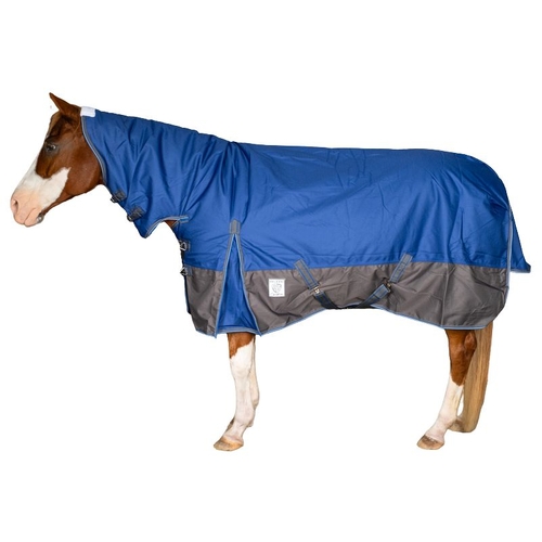 Delzani 'Montana' 1200D 200Gr Winter Turnout  Neck Combo Rug - Navy