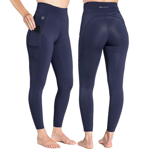 Pippa RX - Navy Horse Riding Tights with Phone Pocket
