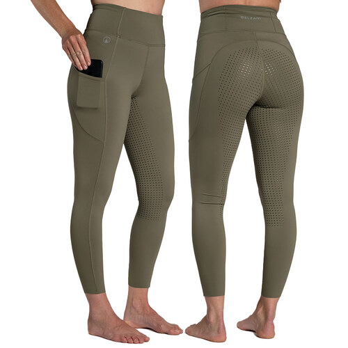 Pippa Pro - Olive Horse Riding Tights