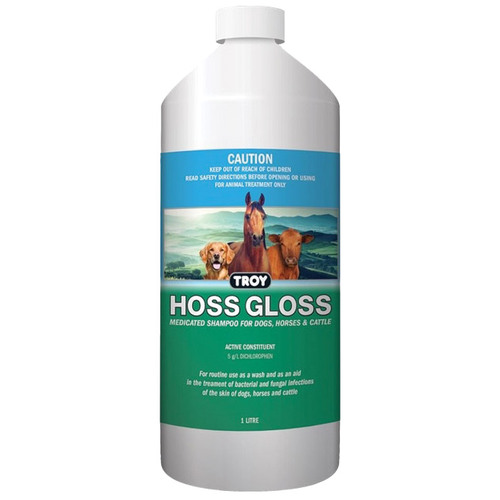 Troy Hoss Gloss Medicated Horse Shampoo 1Ltr