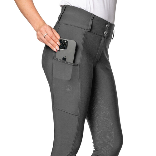 Saria · Classic Breeches · Advanced Stretch · Grey | Knee Grip