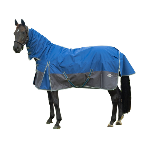 Delzani 'Savannah' 600D 150Gr Winter Horse Rug Turnout - Neck Combo - Blue